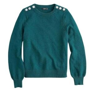 🎄 J. Crew Crewneck sweater with jeweled buttons
